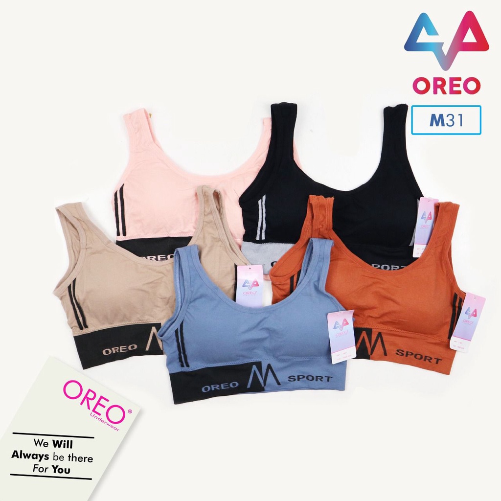 BH OREO M31 - BRA MINISET RAJUT COTTON SPANDEX - BH BUSA TANPA KAWAT
