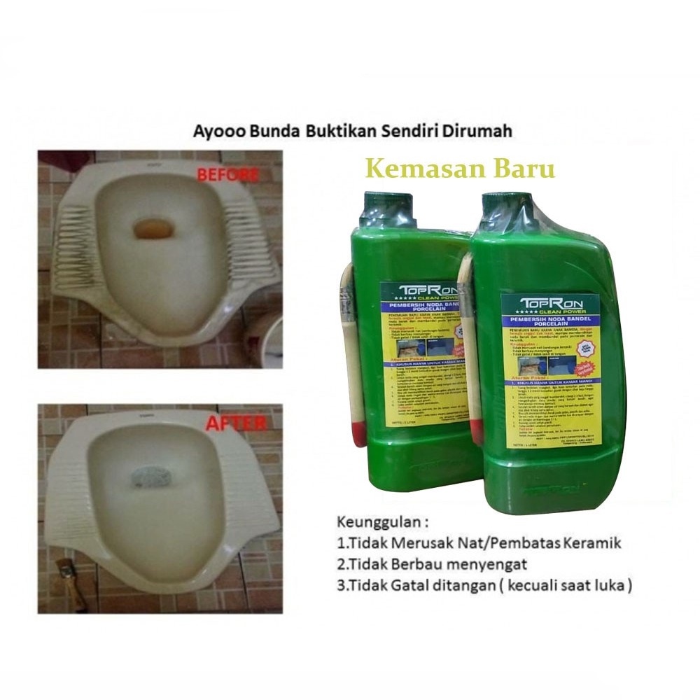 BEAUTY JAYA - BISA COD - Topron Clean Power 100% Original/ Pembersih Keramik Lantai / Pembersih Kamar mandi Toilet