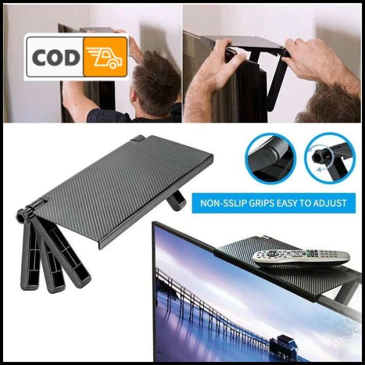 Rak Meja Gantung Atas Tv Monitor Komputer Tahan Panas Multifungsi