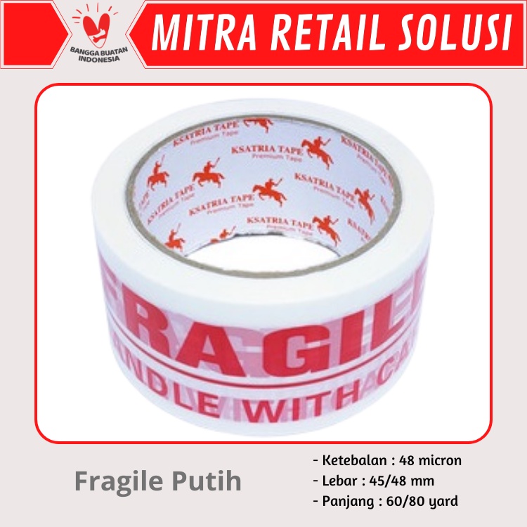 

Lakban Fragile Putih 60 Yard