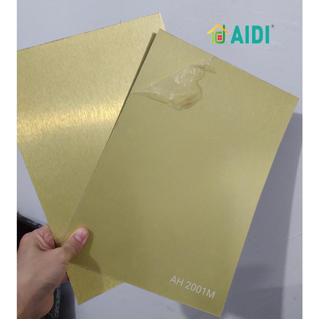 AH 2001M GOLD BRUSH HPL AIDI HPL GOLD HPL ALUMINIUM HPL PATTERN AIDI 2001 M
