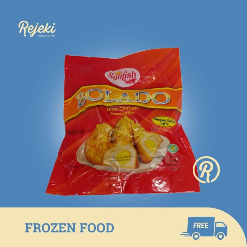 Sunfish Bolado Bakso Ikan Isi Telur Puyuh 250g - Rejeki Frozen Mart