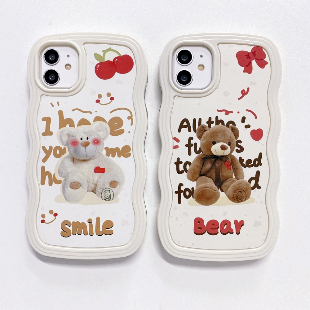 IPHONE Casing Bunga Kompatibel Untuk Iphone11 12 13 14 Pro Max Cute Dear Painted Back Cover XR X XS Max7 8 Plus Se2020 2022 Casing Bening