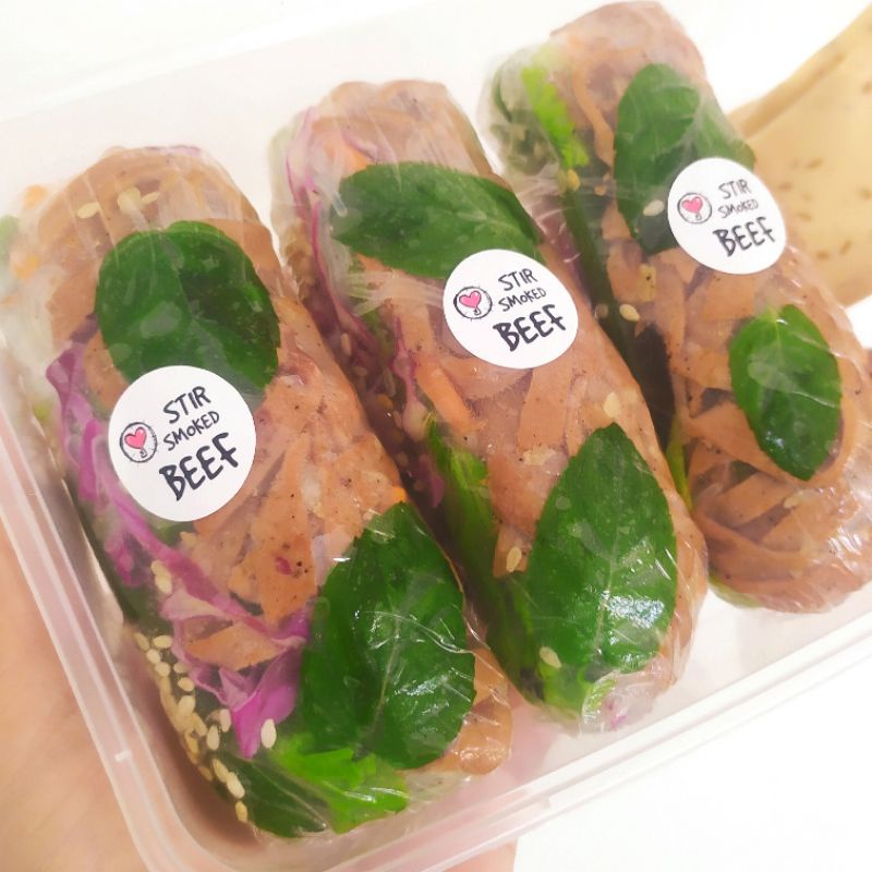 

PAKET STIR SMOKED BEEF - Jumbo/Super Besar & Regular - Salad Roll/Vietnam Spring Roll/Veggie Roll