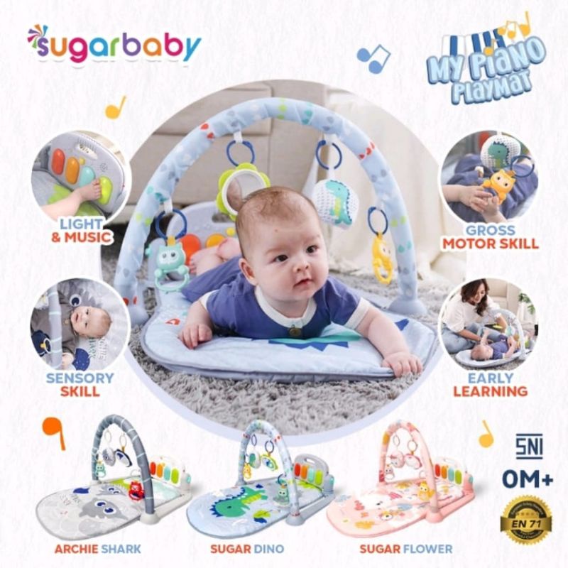 Sugar Baby Playmat My Piano | Playmat Bayi | Mainan Bayi | Piano Playmat / Playgym | Matras Bayi