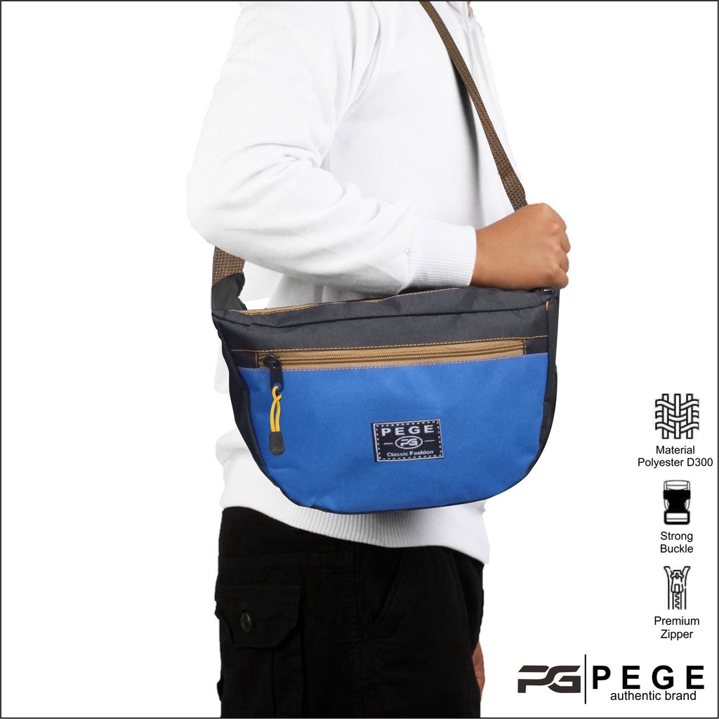 Tas Selempang  Pria Slempang Bahu Model Simpel Kasual Cowok - PG - 8885