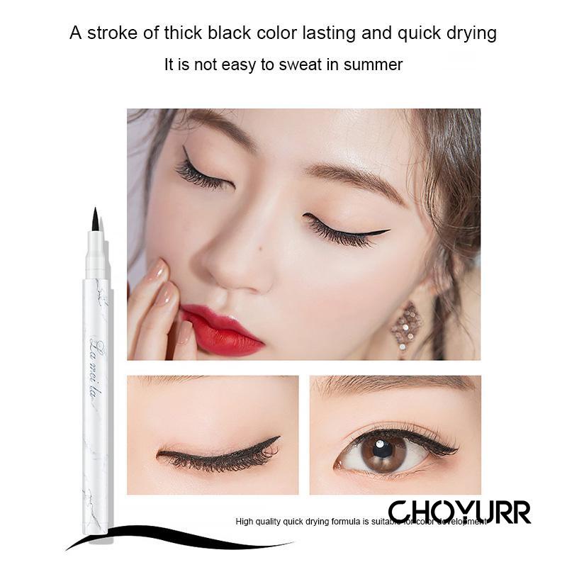 【COD】Eyeliner Warna Hitam Anti Air Tahan Lama Eyeliner Pensil Cair Non-noda Smooth Korean Import-CH