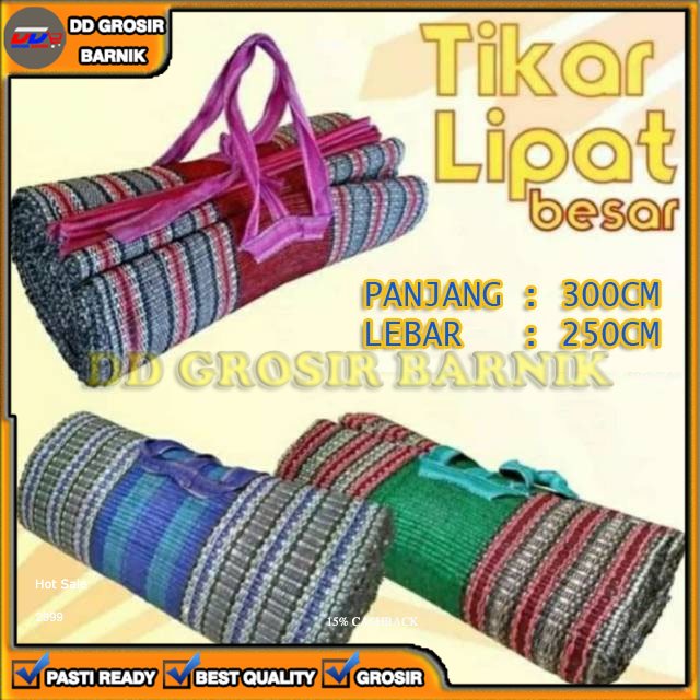 [DGB] TIKAR TIKER ANYAM PIKNIK HAJATAN YASINAN LIPAT 250CMx300CM 250 x 300 CM JUMBO