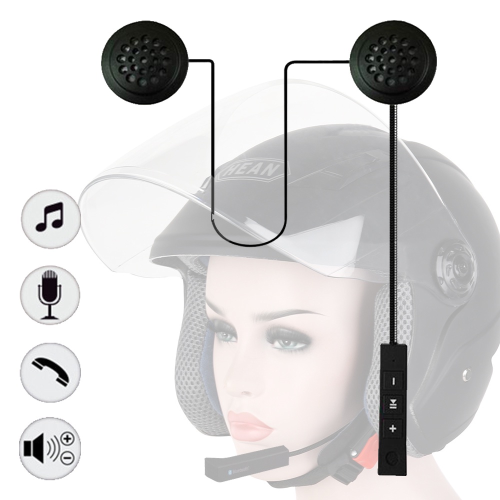 BT8 Waterproof Helmet Headset/BT8 Headset Helm Intercom Wireless Bluetooth Kualitas Tinggi/Headset Intercom Wireless Bluetooth/untuk Stereo Voice Control/Headphone Helmet with Microphone Music Wireless