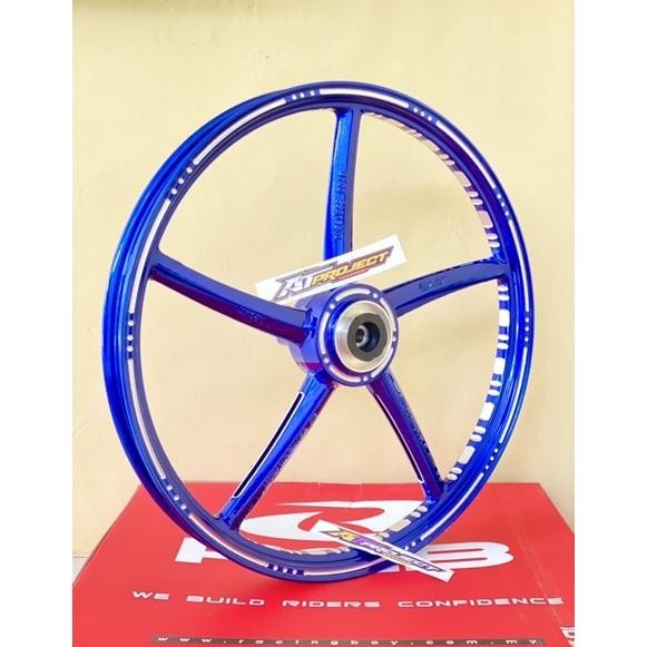 Velg Rcb Depan Uk 120/17 Blue Custom Bubut Slot Miling Balap, Contest,