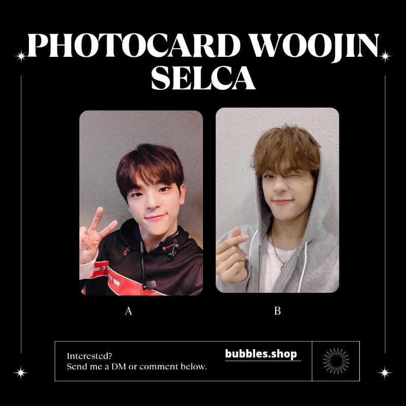 PHOTOCARD UNOFFICIAL WOOJIN STRAYKIDS SELCA