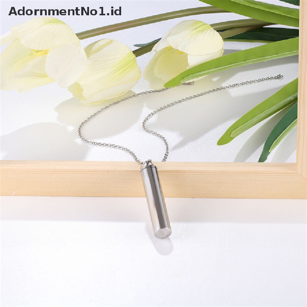 [AdornmentNo1] Botol Stainless Steel Cremation jewelry Tabung Silinder Abu Guci Liontin Kalung [ID]