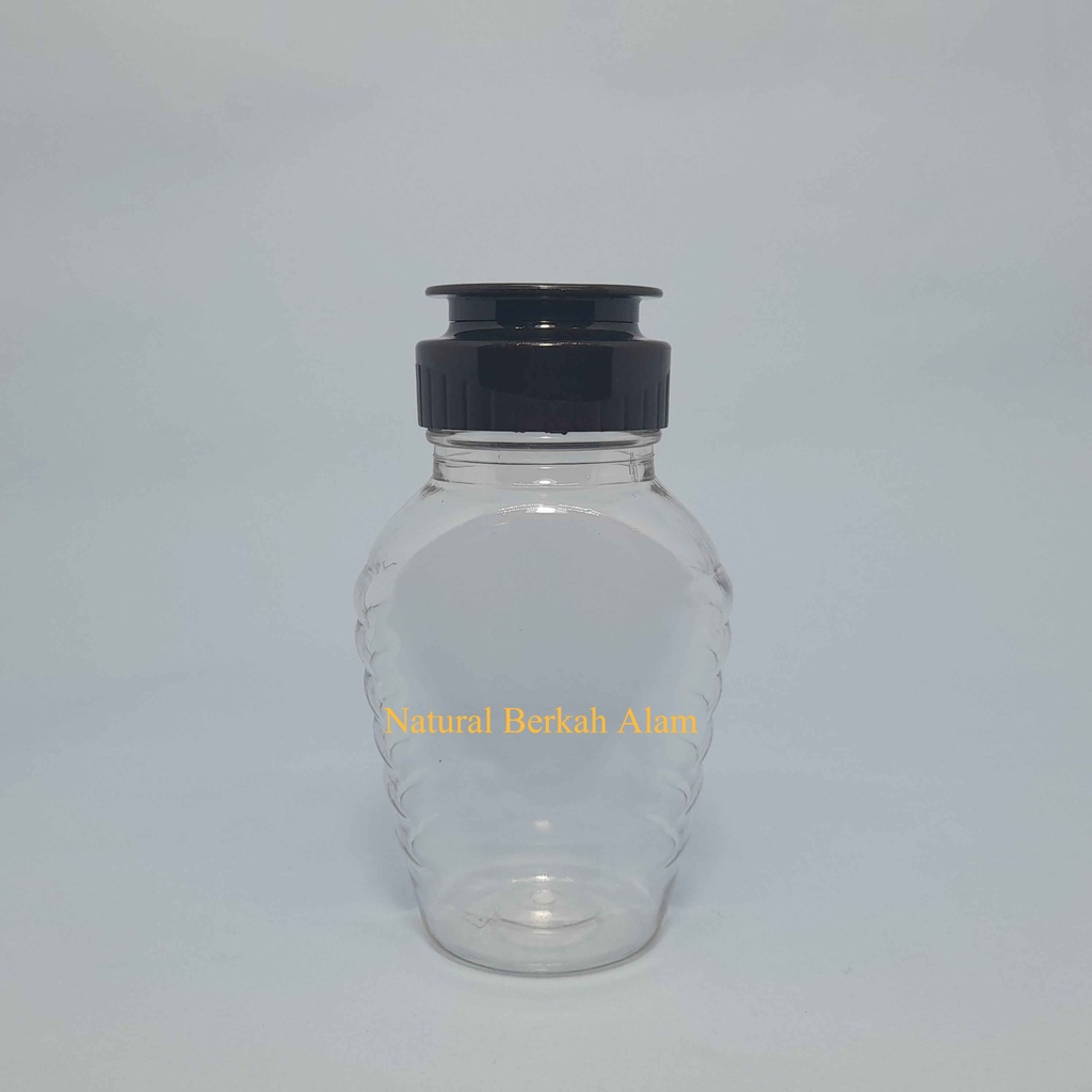 Botol Madu Tj 100 Ml Lengkung Natural Tutup Madu Tj Fliptop / Botol Plastik / Botol Madu / Madu Tj /