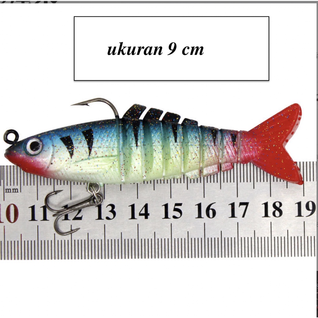 UMPAN IKAN BAHAN KARET LENTUR SINNIKING BISA PILIH WARNA 9CM