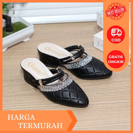 Sandal Heels Anak Perempuan Hak Kaca Brukat Jala Motif Pita Ashley Heels / Jk -01 Sepatu Anak Cewek 