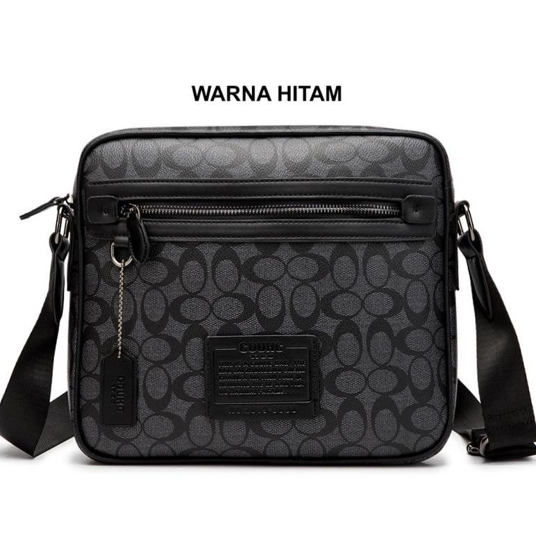 PRODUK- TAS SELEMPANG BAHU DADA RANSEL MOTIF COACH BAHAN KULIT PU HIGH GRADE KUALITAS PREMIUM BAG WA