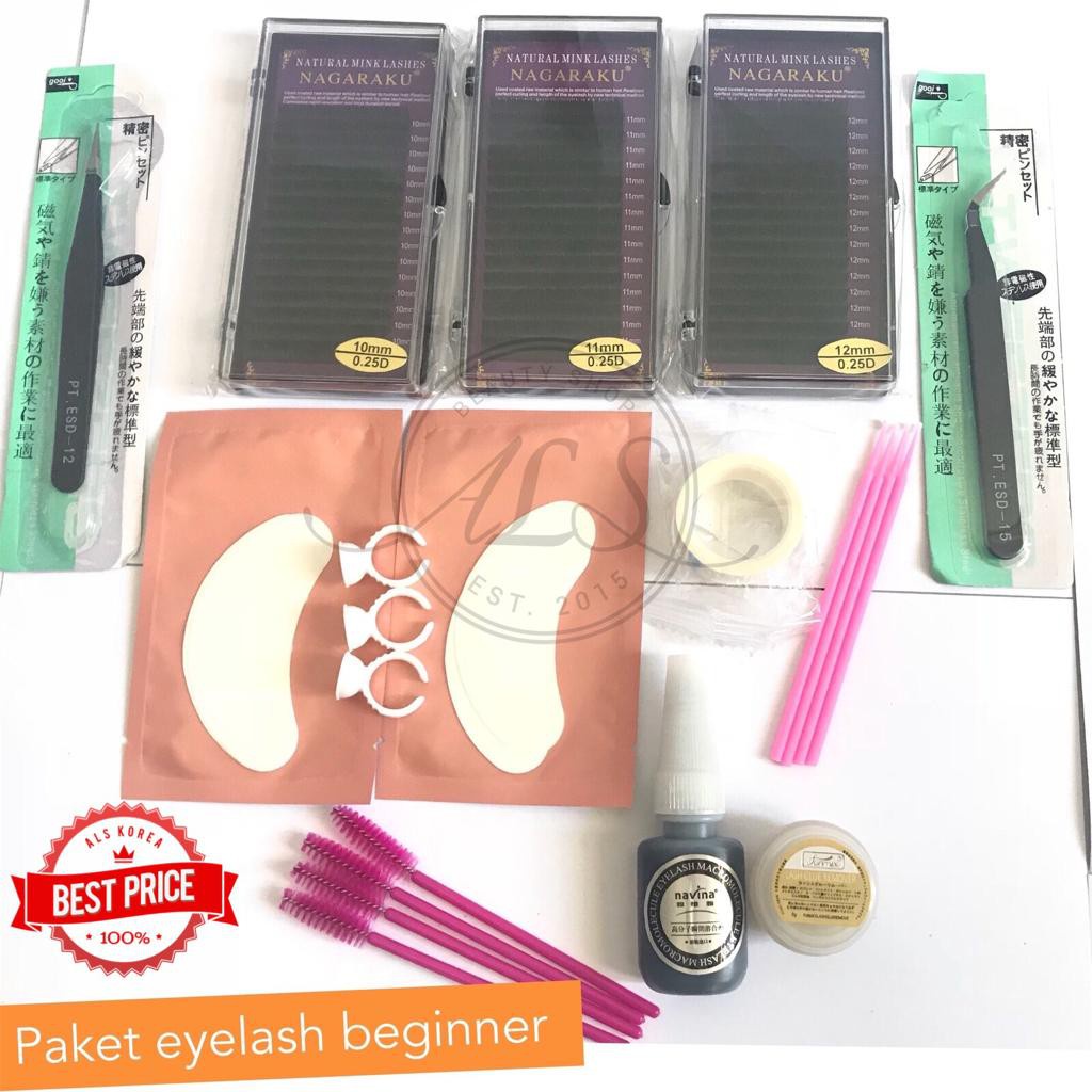 PAKET Eyelash BEGINNER + 3 Bulumata Nagaraku EYELASH