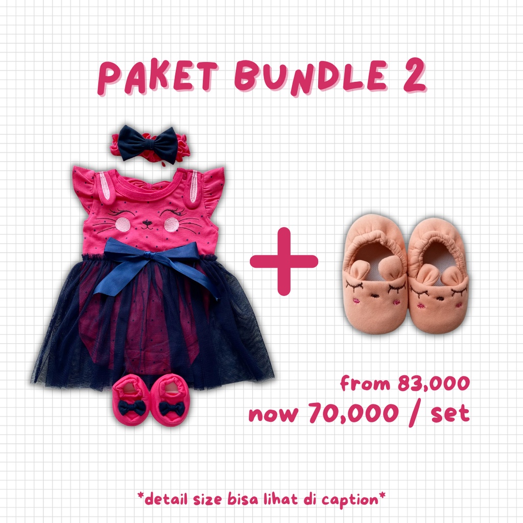 Paket bundle PROMO kado bayi baru lahir baju sepatu