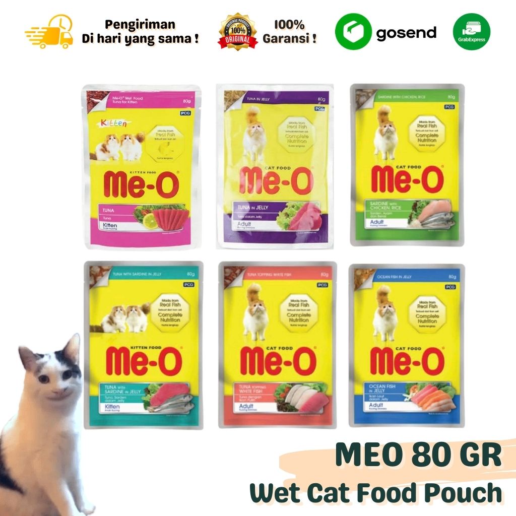 Makanan Basah Wet Cat Food MEO POUCH ALL STAGE 80GR