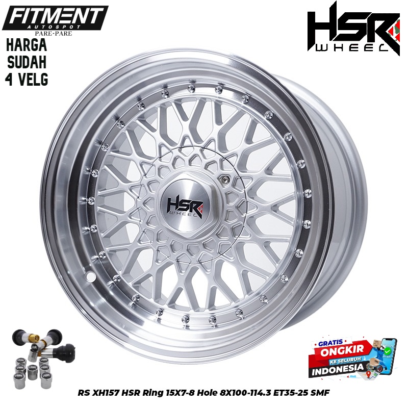 pelek mobil racing hsr celong ring 15x7/8 lebar belakng gratis ongkir