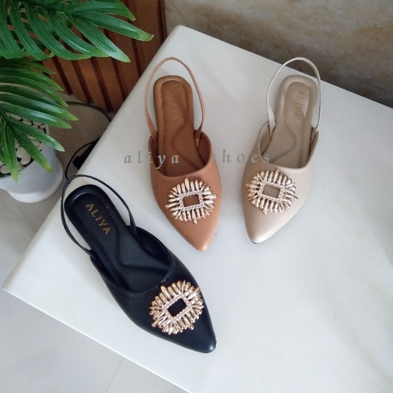 Aliyashoes Flat Mules Kayana