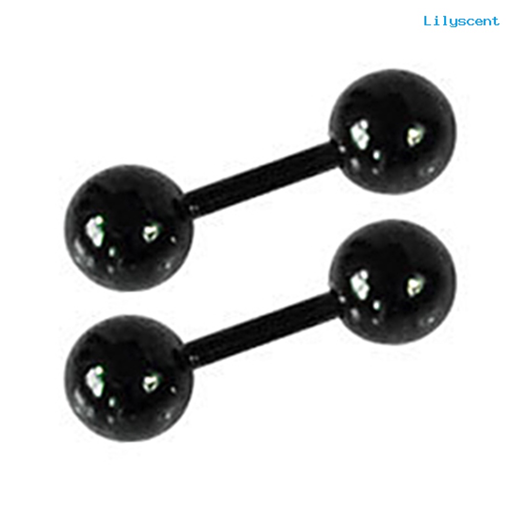 [LS] Ear Studs Anting Barbel Bola Punk Pria Tahan Aus Simple Untuk Pacaran