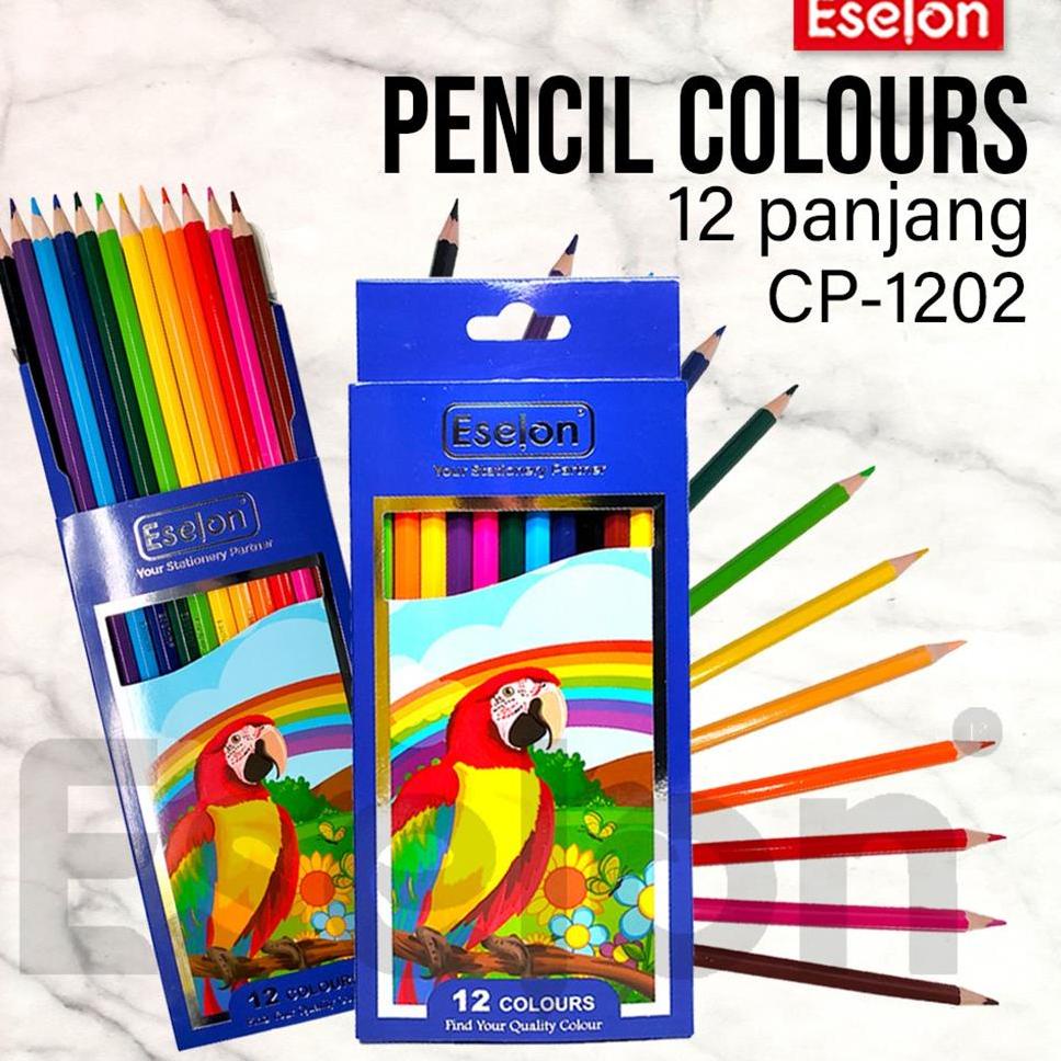 

12.12 SALE Pensil warna ESELON panjang 12warna / Pensil warna Eselon murah