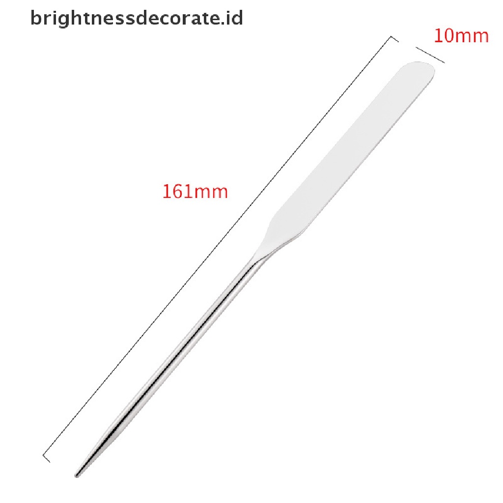 [Birth] Spatula Toner Makeup Stainless Steel Mixing Stick Foundation Alat Pengaduk Krim [ID]