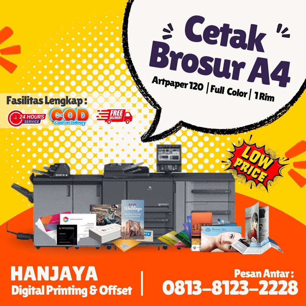 

Cetak Brosur A4 / Cetak Flyer A4 Murah 2 Sisi Bisa COD FULLCOLOR