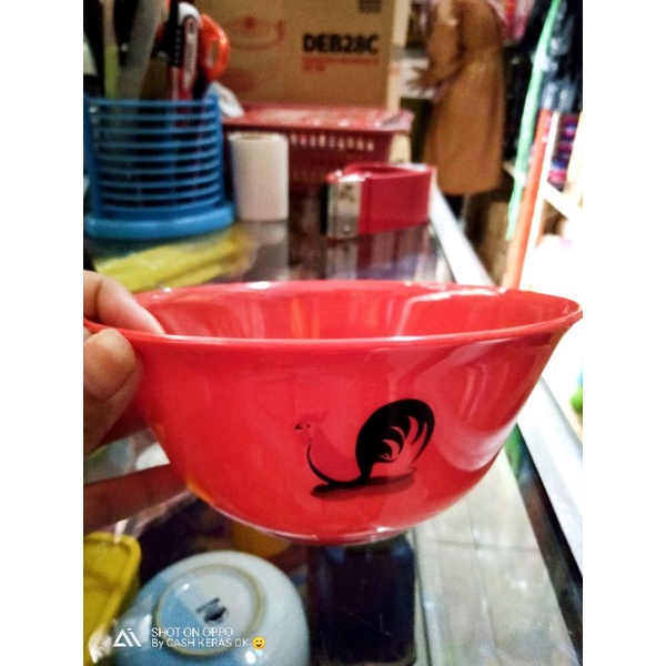 Mangkuk semi melamin/mangkuk motif ayam jago lucu/mangkok murah meriah