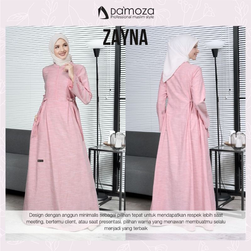Gamis Damoza Zayna Pink