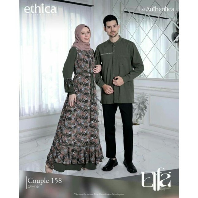 COUPLE ETHICA ELFA 158 OLIVINE [GAMIS KAGUMI 266, KOKO KAHFI 240]