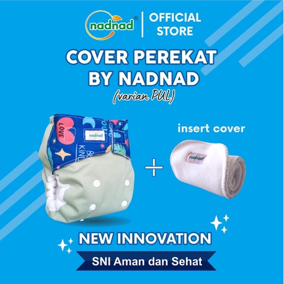 NEW DESAIN Clodi Cover Perekat Celana By Nadnad  Popok Kain Cuci Ulang Motif Full Printing