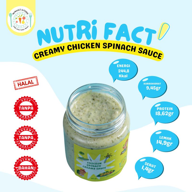 CREAMY SAUCE CHICKEN SPINACH (MPASI BABY FROZEN/PENAMBAH BB BOSTER) RB6