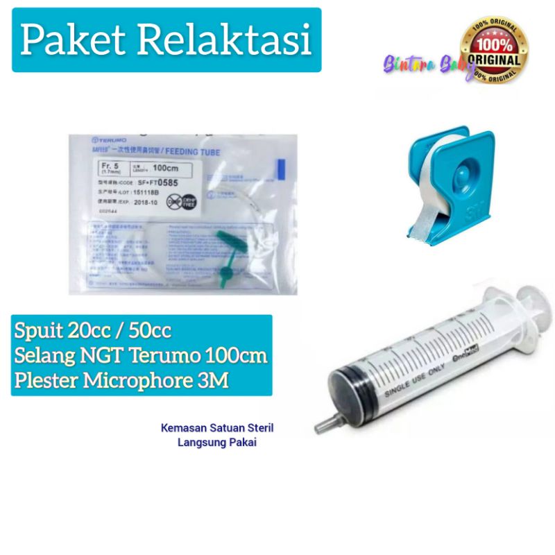 Paket Relaktasi Menyusui kembali Bayi / Paket re-laktasi Terumo / newborn feeding / relaktasi kit Bayi Belajar Menyusui Alat Bantu Menyusui / Paket bantu untuk menyusui kembali relaktasi Plester 3M