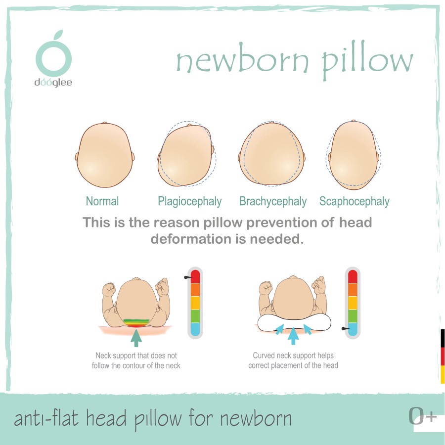 Dooglee Newborn Pillow (incl. white Case)