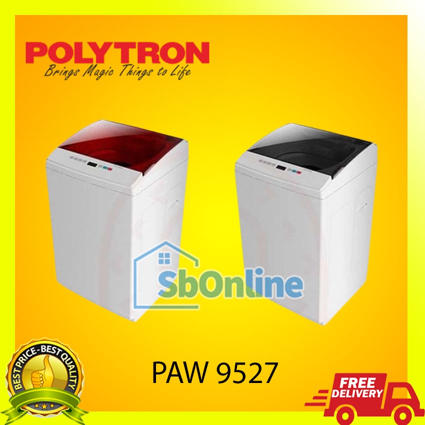 POLYTRON Mesin Cuci 1 Tabung Zeromatic series Hijab 9.5 KG – PAW 9527