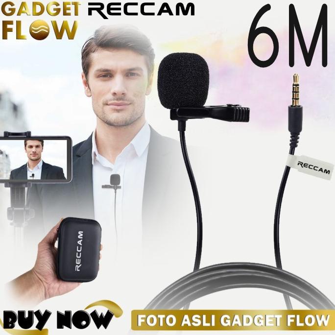 Microphone Mic Clip On 6 METER 3.5mm TRRS 4 Pole Smartphone HP CA0QM9241