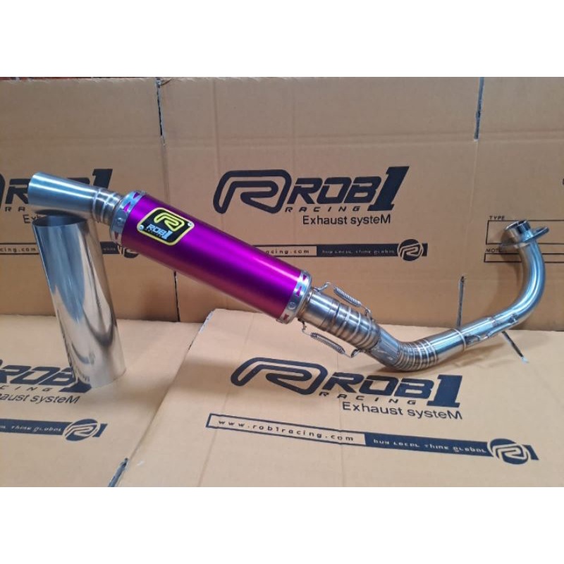 Knalpot Rob1 Original Mio Smile Mio Sporty Nouvo Mio Soul Drag Bike 200CC Anodes Db17 Original Racin