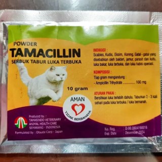 TAMACILLIN POWDER 10gr obat kulit terbuka serbuk tabur untuk kucing / tamacilin cat kitten