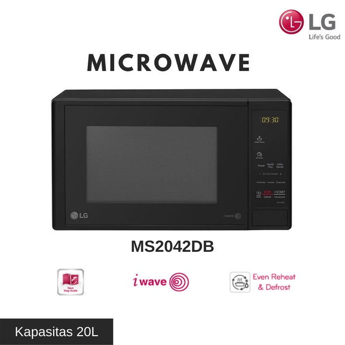 Microwave Microwave Oven Lg Ms2042Db Low Watt Easy Clean 20Liter