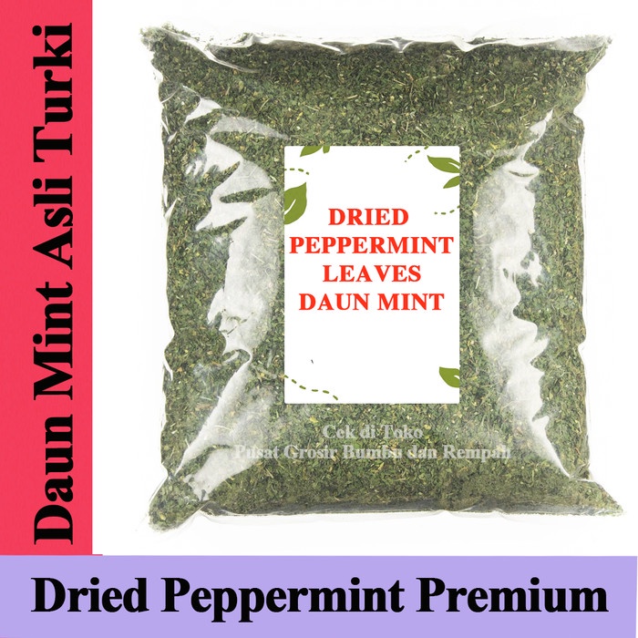 Dried Peppermint Tea / Daun Peppermint Kering / Mint Flakes 250 gram / Dried Peppermint Flakes Premi