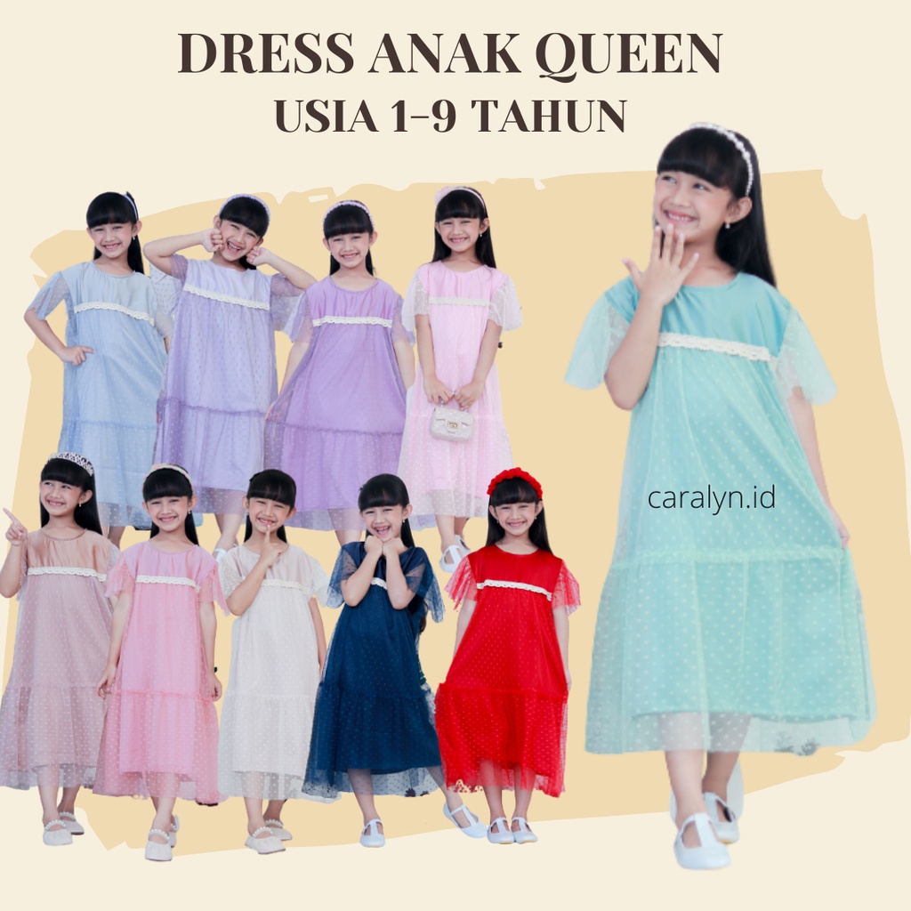 DRESS KONDANGAN ANAK PEREMPUAN BRUKAT QUEEN