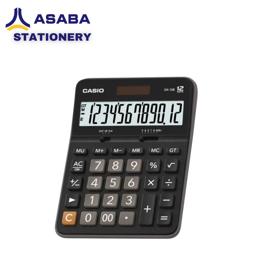 Asaba Stationery - Kalkulator Casio DX-12B Black