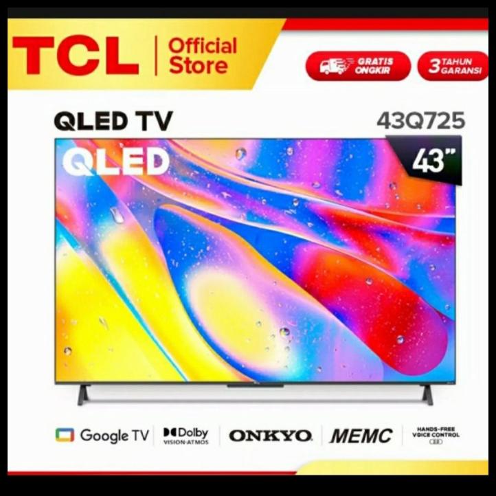 Tcl 43Q725 50Q725 55Q725 Qled 4K Led Android 11 Tv 43 50 55In Q725