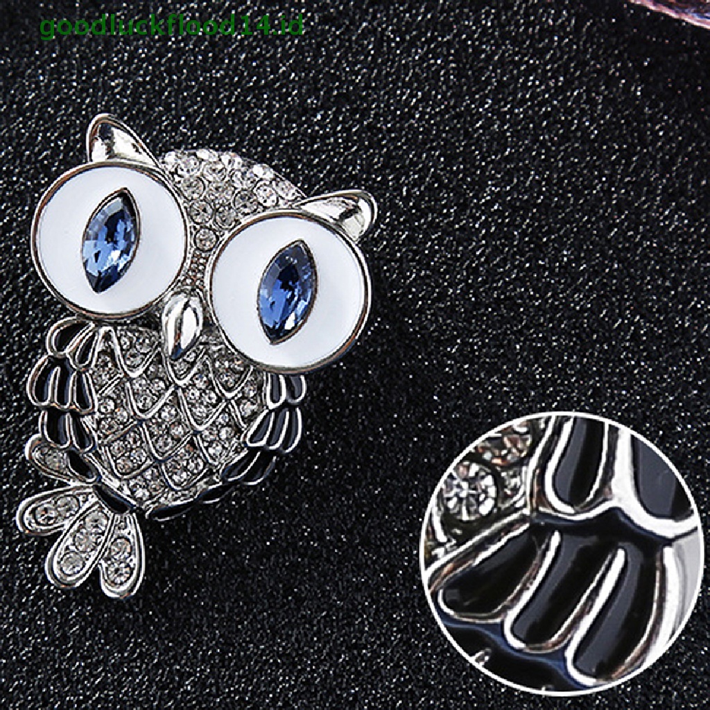 [GOOGFOUR] Fashion Burung Hantu Halus Bros Korea Alloy Berlian Imitasi Hewan Bros Pin Perhiasan [TOP]