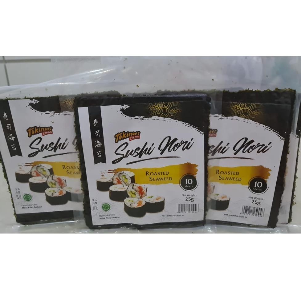 

Ready Stock ' tokinori sushi nori/roasted seaweed/Nori Rumput Laut Panggang/10 Sheets ∞
