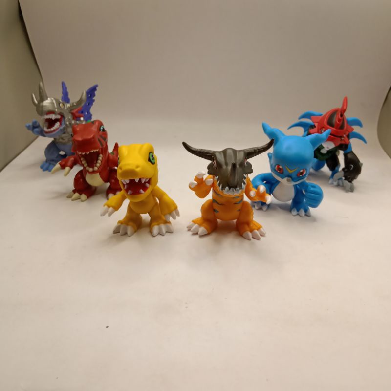 Mainan Anak Action Figure Anime Digimon Agumon Greymon Omegamon 6 pcs