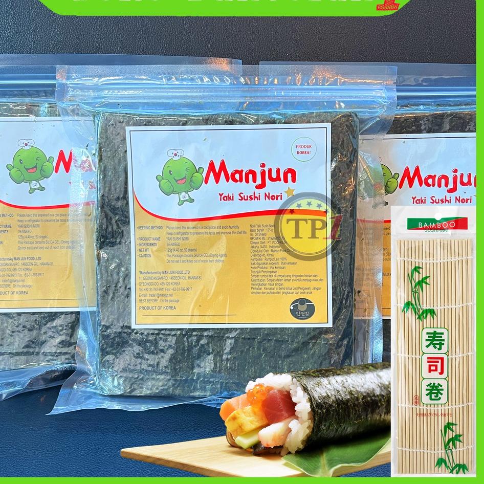 

✯ Manjun Yaki Nori 50 pcs SUSHI SEAWEED RUMPUT LAUT Korea ☪