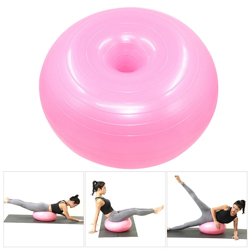 50cm Yoga Ball Donut Explosion-Proof PVC Doughnut Shape Fitness Balance Balls Exercise Ball Bola Yoga